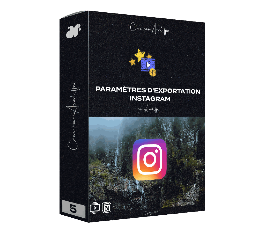 PARAMÈTRE D'EXPORTATION INSTAGRAM